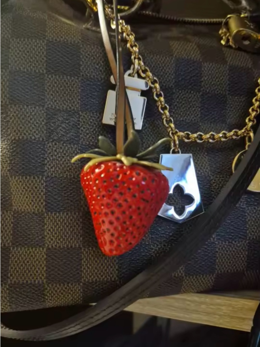 Strawberry Charm Key chain , bag accessorie